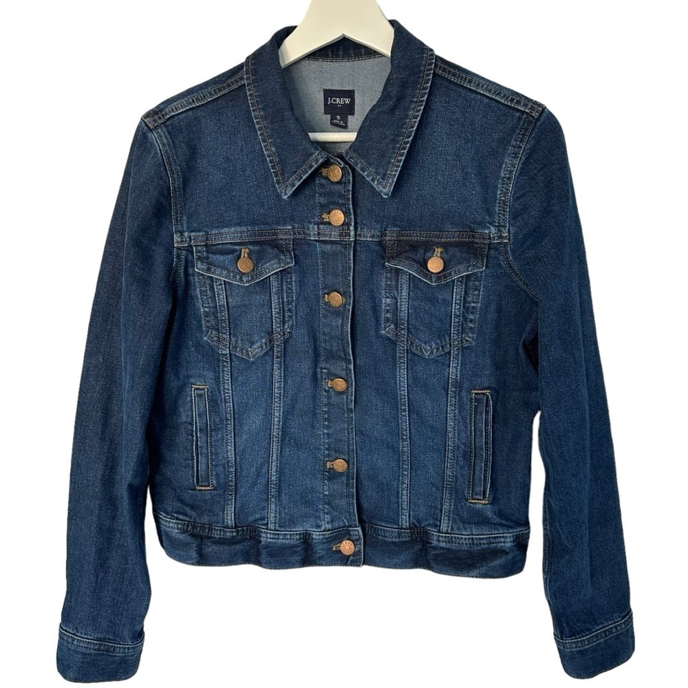 J.CREW BUTTON UP DENIM JEAN JACKET SIZE S - Picture 1 of 16